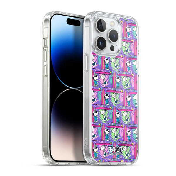 Peanuts Snoopy Aloha Disco Surf Pattern Soft Gel Case for Apple iPhone 13 Pro Max & MagSafe