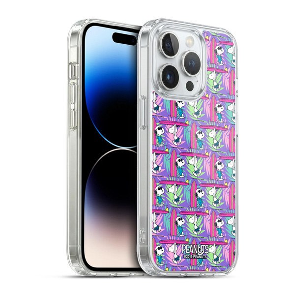 Peanuts Snoopy Aloha Disco Surf Pattern Soft Gel Case for Apple iPhone 13 Pro & MagSafe