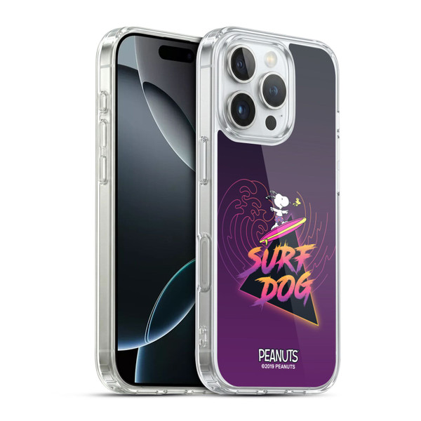 Peanuts Snoopy Aloha Disco Surf Dog Soft Gel Case for Apple iPhone 16 Pro & MagSafe