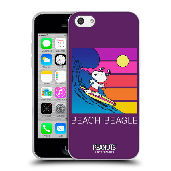Peanuts Snoopy Aloha Disco Beach Beagle Soft Gel Case for Apple iPhone 5c