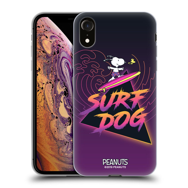 Peanuts Snoopy Aloha Disco Surf Dog Soft Gel Case for Apple iPhone XR
