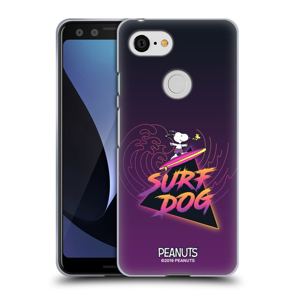 Peanuts Snoopy Aloha Disco Surf Dog Soft Gel Case for Google Pixel 3