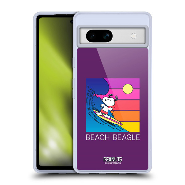 Peanuts Snoopy Aloha Disco Beach Beagle Soft Gel Case for Google Pixel 7a