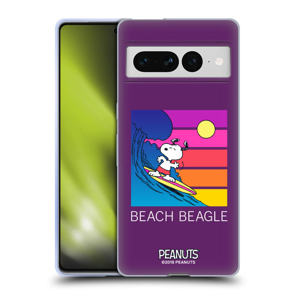 Peanuts Snoopy Aloha Disco Beach Beagle Soft Gel Case for Google Pixel 7 Pro