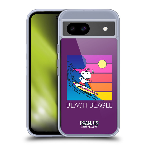 Peanuts Snoopy Aloha Disco Beach Beagle Soft Gel Case for Google Pixel 8a