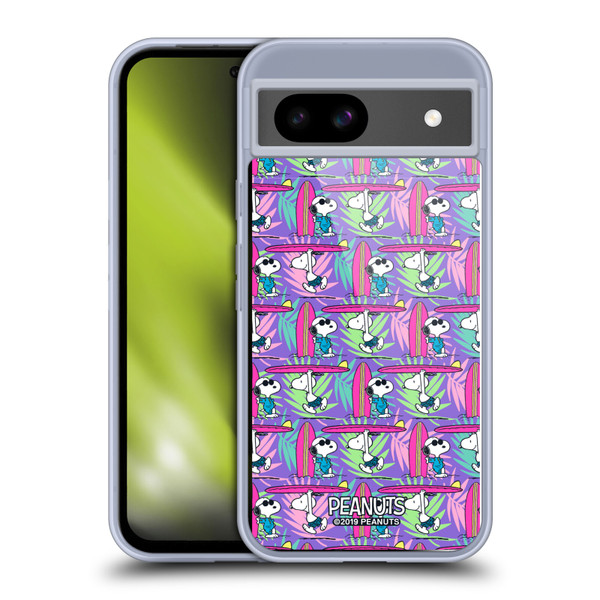 Peanuts Snoopy Aloha Disco Surf Pattern Soft Gel Case for Google Pixel 8a