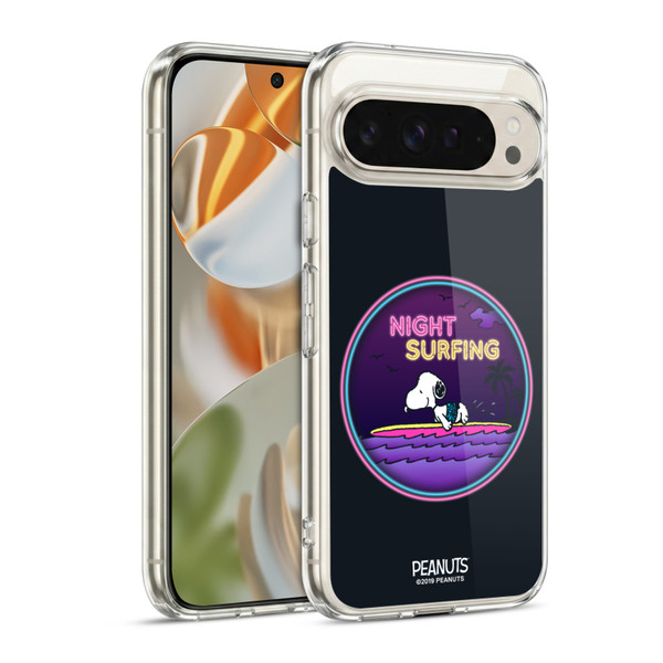 Peanuts Snoopy Aloha Disco Night Surfer Soft Gel Case for Google Pixel 9 / Pixel 9 Pro