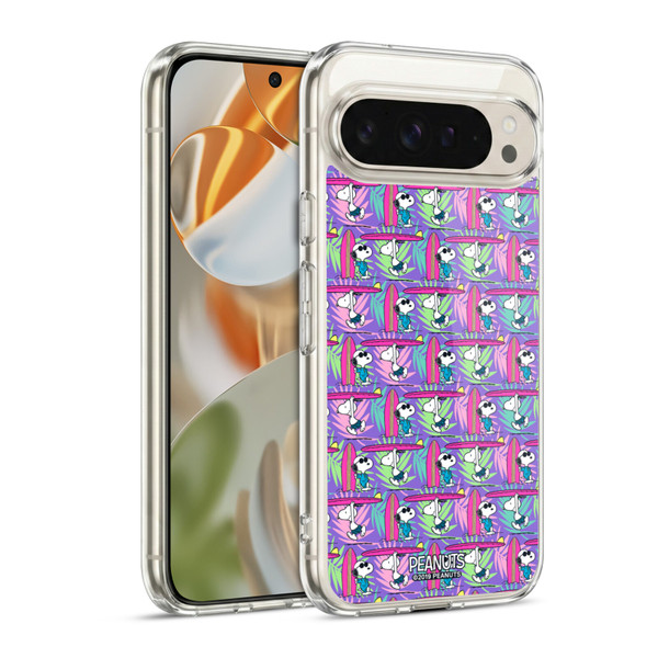 Peanuts Snoopy Aloha Disco Surf Pattern Soft Gel Case for Google Pixel 9 / Pixel 9 Pro