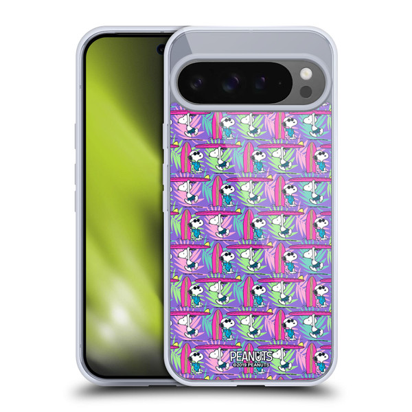 Peanuts Snoopy Aloha Disco Surf Pattern Soft Gel Case for Google Pixel 9 Pro XL