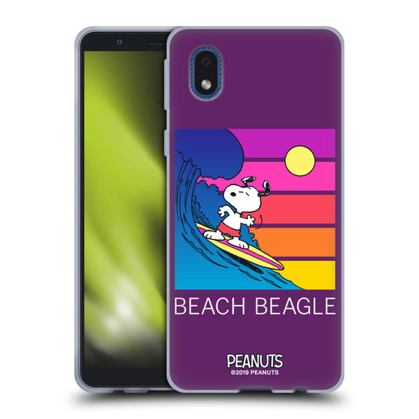 Peanuts Snoopy Aloha Disco Beach Beagle Soft Gel Case for Samsung Galaxy A01 Core (2020)