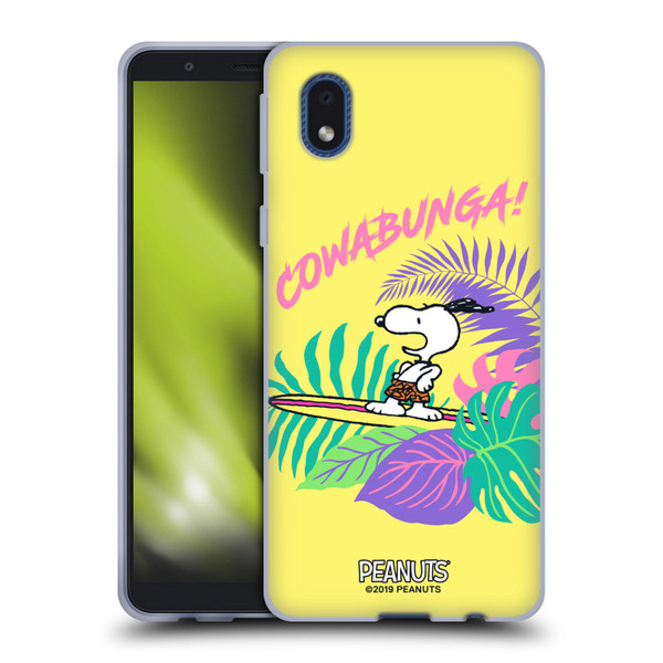 Peanuts Snoopy Aloha Disco Cowabunga! Soft Gel Case for Samsung Galaxy A01 Core (2020)