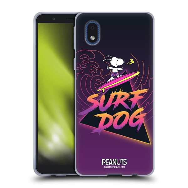 Peanuts Snoopy Aloha Disco Surf Dog Soft Gel Case for Samsung Galaxy A01 Core (2020)