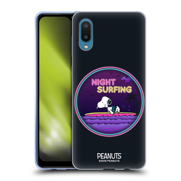 Peanuts Snoopy Aloha Disco Night Surfer Soft Gel Case for Samsung Galaxy A02/M02 (2021)