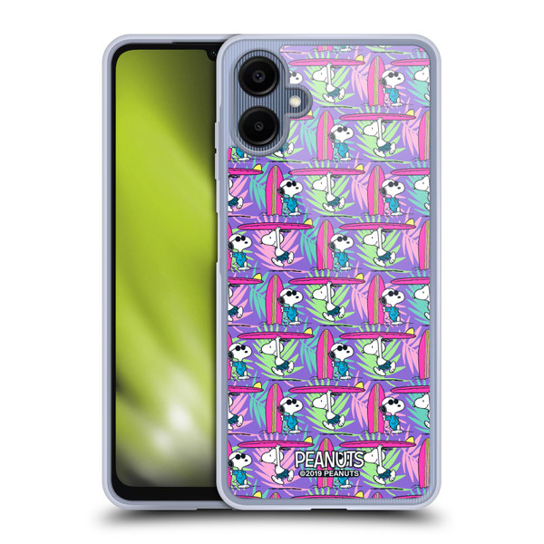 Peanuts Snoopy Aloha Disco Surf Pattern Soft Gel Case for Samsung Galaxy A06 4G / 5G