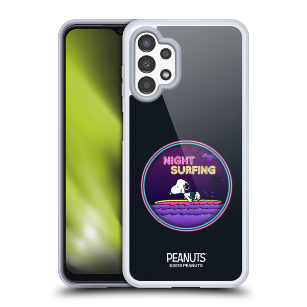 Peanuts Snoopy Aloha Disco Night Surfer Soft Gel Case for Samsung Galaxy A13 (2022)
