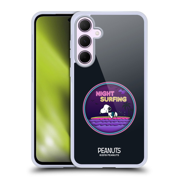 Peanuts Snoopy Aloha Disco Night Surfer Soft Gel Case for Samsung Galaxy A35 5G