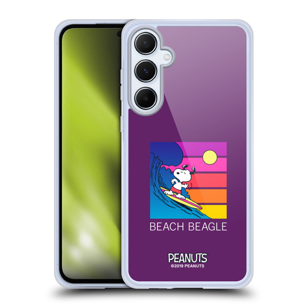Peanuts Snoopy Aloha Disco Beach Beagle Soft Gel Case for Samsung Galaxy A55 5G