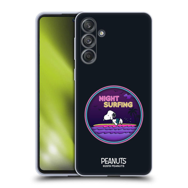 Peanuts Snoopy Aloha Disco Night Surfer Soft Gel Case for Samsung Galaxy M55 5G