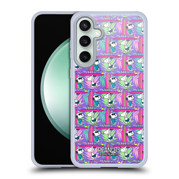 Peanuts Snoopy Aloha Disco Surf Pattern Soft Gel Case for Samsung Galaxy S23 FE 5G & MagSafe