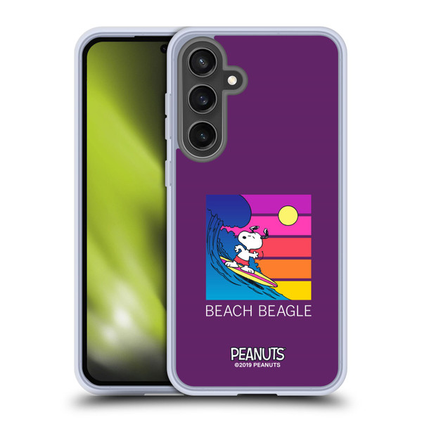 Peanuts Snoopy Aloha Disco Beach Beagle Soft Gel Case for Samsung Galaxy S24 FE
