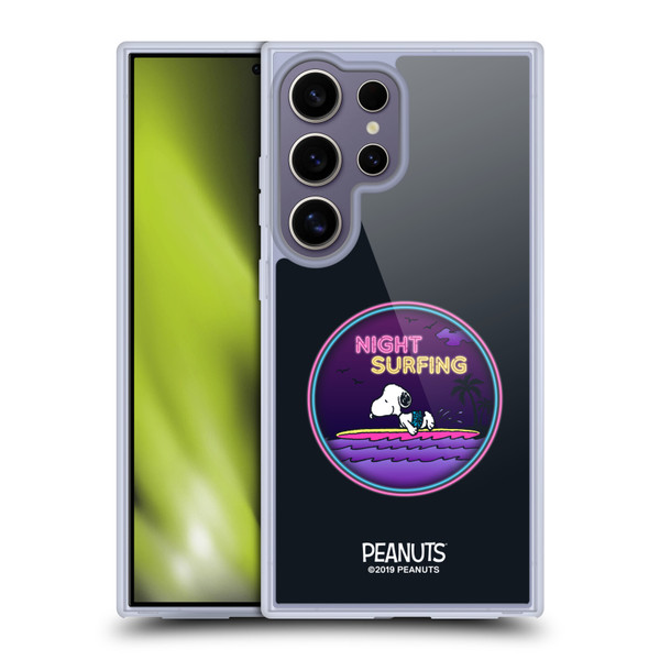 Peanuts Snoopy Aloha Disco Night Surfer Soft Gel Case for Samsung Galaxy S25 Ultra & MagSafe