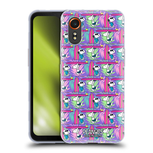 Peanuts Snoopy Aloha Disco Surf Pattern Soft Gel Case for Samsung Galaxy Xcover7 5G