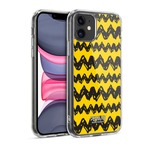 Peanuts Charlie Brown Patterns Soft Gel Case for Apple iPhone 11