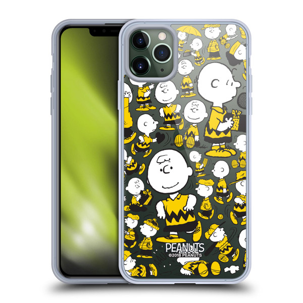 Peanuts Charlie Brown Patterns 3 Soft Gel Case for Apple iPhone 11 Pro Max & MagSafe