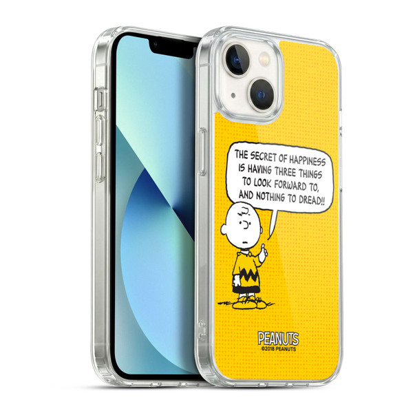 Peanuts Charlie Brown Happiness Soft Gel Case for Apple iPhone 13