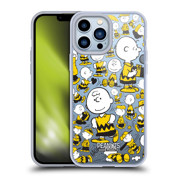 Peanuts Charlie Brown Patterns 3 Soft Gel Case for Apple iPhone 13 Pro Max & MagSafe
