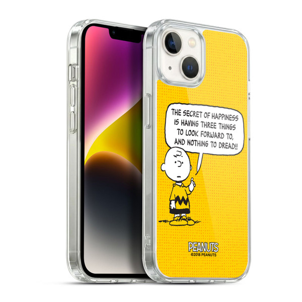 Peanuts Charlie Brown Happiness Soft Gel Case for Apple iPhone 14 Plus & MagSafe