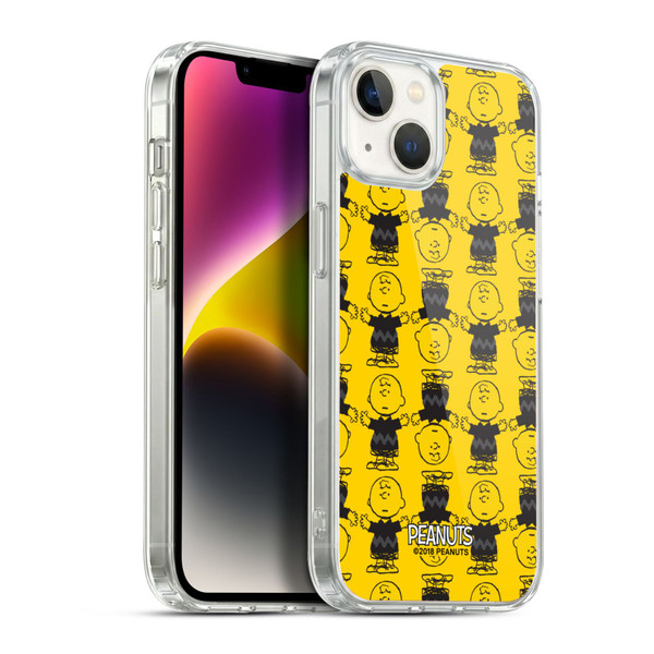 Peanuts Charlie Brown Patterns 2 Soft Gel Case for Apple iPhone 14 Plus & MagSafe