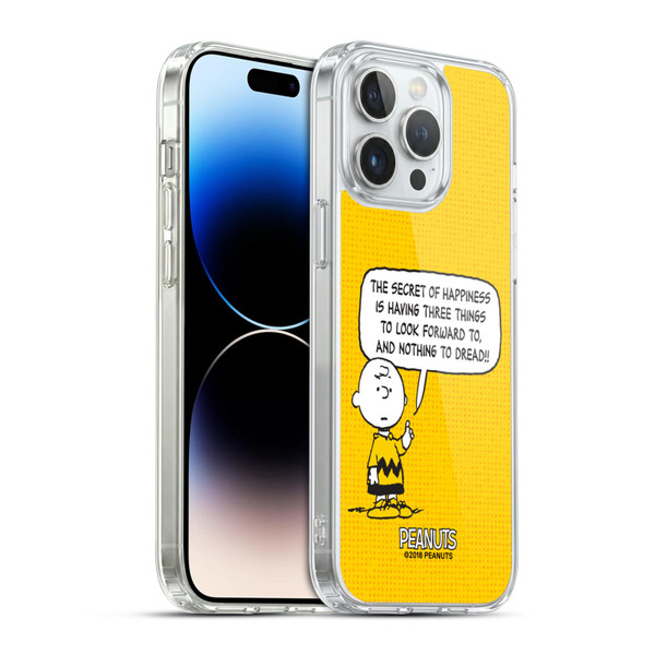 Peanuts Charlie Brown Happiness Soft Gel Case for Apple iPhone 14 Pro Max & MagSafe