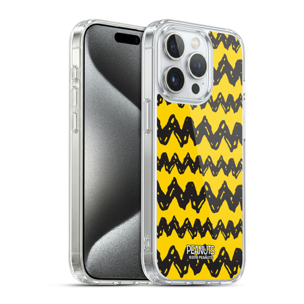 Peanuts Charlie Brown Patterns Soft Gel Case for Apple iPhone 15 Pro & MagSafe