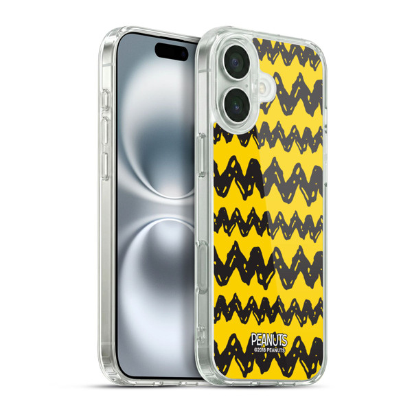 Peanuts Charlie Brown Patterns Soft Gel Case for Apple iPhone 16 Plus & MagSafe