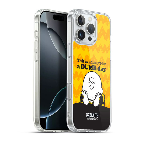 Peanuts Charlie Brown Dumb Day Soft Gel Case for Apple iPhone 16 Pro Max & MagSafe