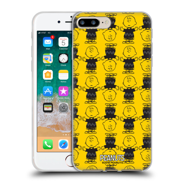 Peanuts Charlie Brown Patterns 2 Soft Gel Case for Apple iPhone 7 Plus / iPhone 8 Plus & MagSafe