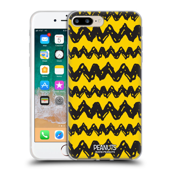 Peanuts Charlie Brown Patterns Soft Gel Case for Apple iPhone 7 Plus / iPhone 8 Plus & MagSafe