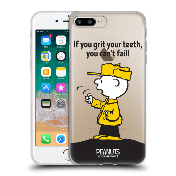 Peanuts Charlie Brown You Can't Fail Soft Gel Case for Apple iPhone 7 Plus / iPhone 8 Plus & MagSafe