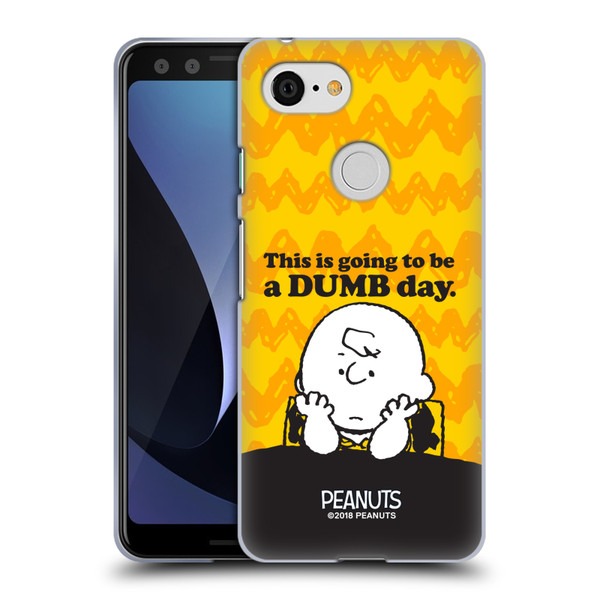 Peanuts Charlie Brown Dumb Day Soft Gel Case for Google Pixel 3