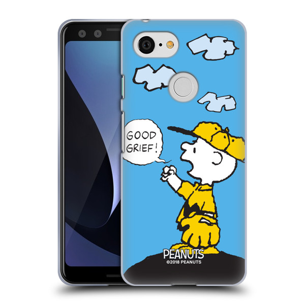 Peanuts Charlie Brown Good Grief Soft Gel Case for Google Pixel 3