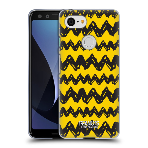 Peanuts Charlie Brown Patterns Soft Gel Case for Google Pixel 3