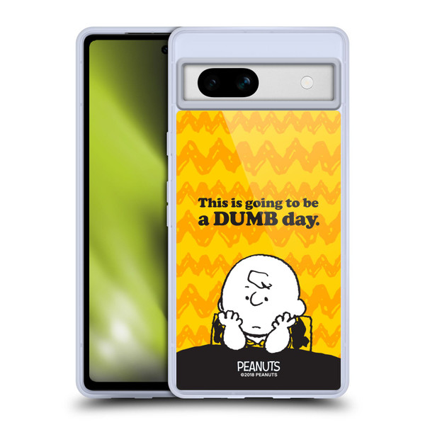 Peanuts Charlie Brown Dumb Day Soft Gel Case for Google Pixel 7a