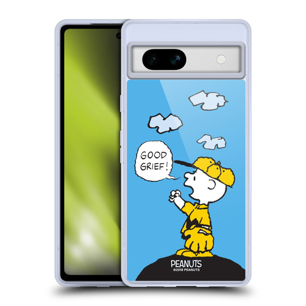 Peanuts Charlie Brown Good Grief Soft Gel Case for Google Pixel 7a