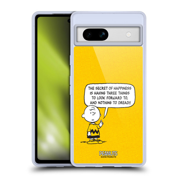 Peanuts Charlie Brown Happiness Soft Gel Case for Google Pixel 7a