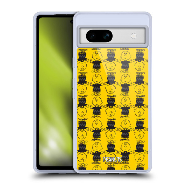 Peanuts Charlie Brown Patterns 2 Soft Gel Case for Google Pixel 7a
