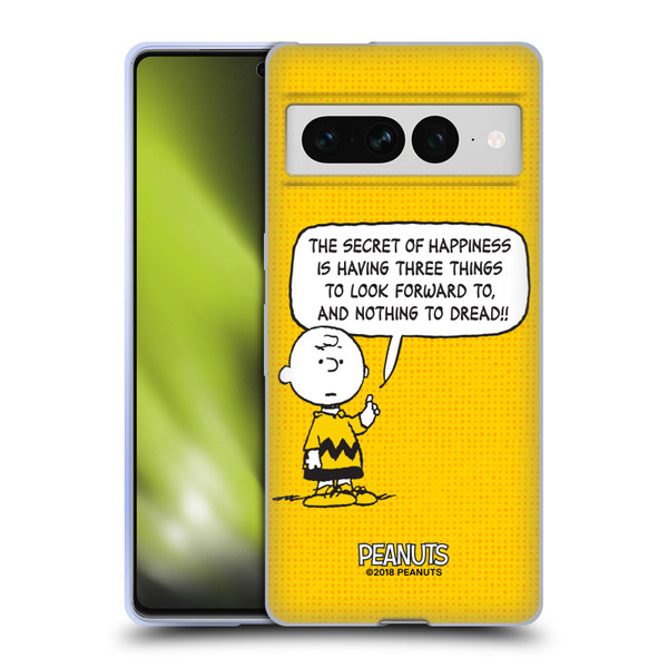 Peanuts Charlie Brown Happiness Soft Gel Case for Google Pixel 7 Pro
