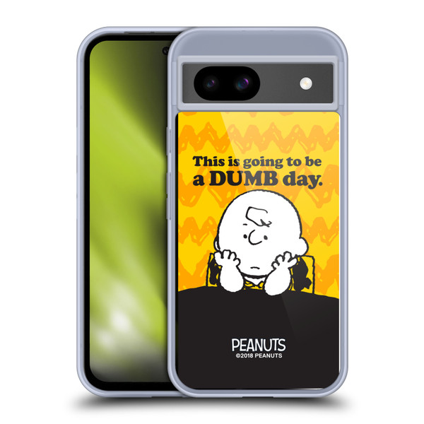 Peanuts Charlie Brown Dumb Day Soft Gel Case for Google Pixel 8a