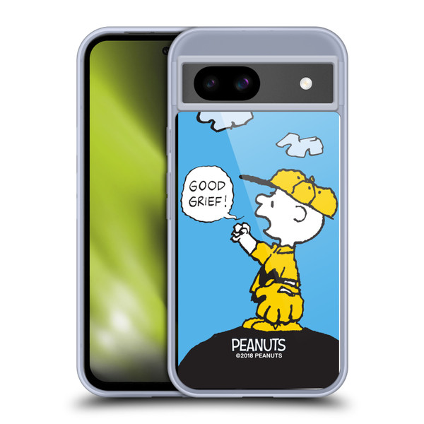 Peanuts Charlie Brown Good Grief Soft Gel Case for Google Pixel 8a