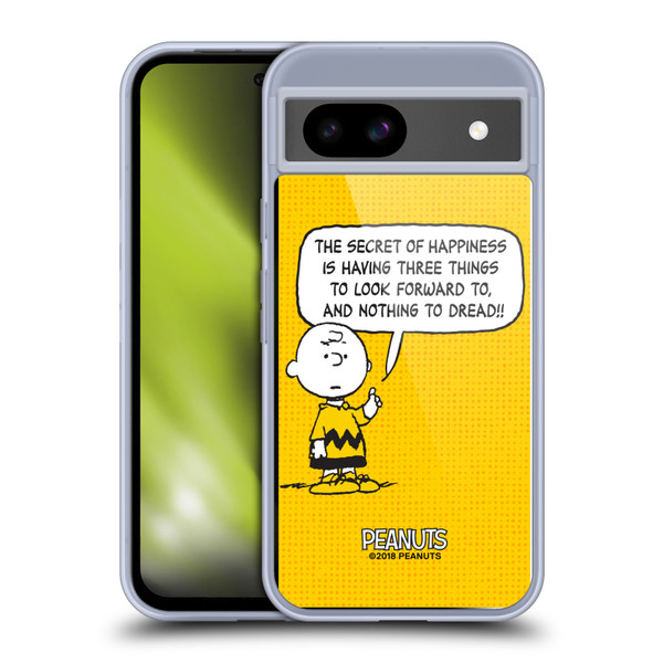 Peanuts Charlie Brown Happiness Soft Gel Case for Google Pixel 8a